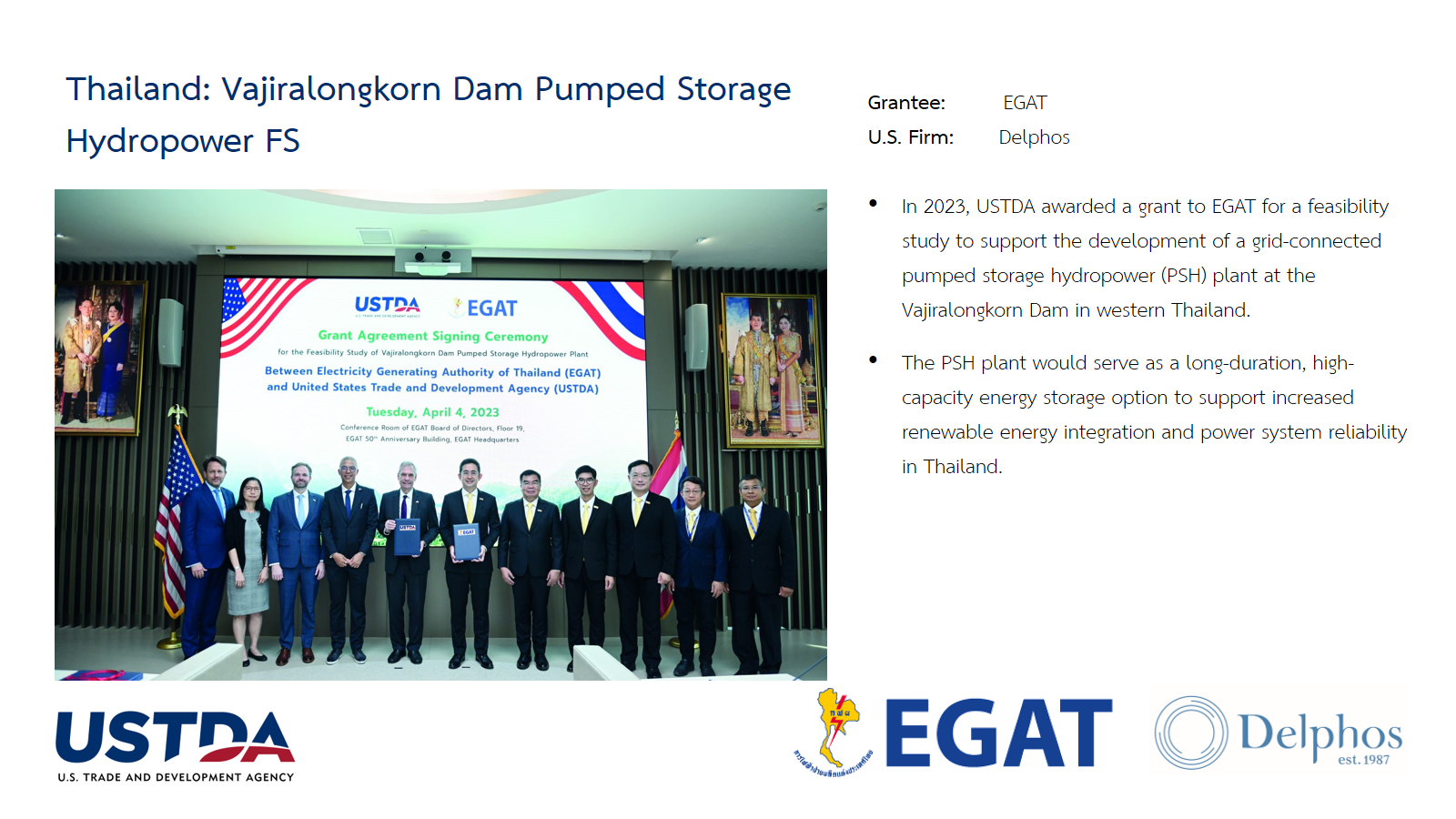 รูปที่ 35 โครงการศึกษาความเป็นไปได้สำหรับโรงไฟฟ้าพลังน้ำแบบสูบกลับ เขื่อนวชิราลงกรณ์ (US Treasury)